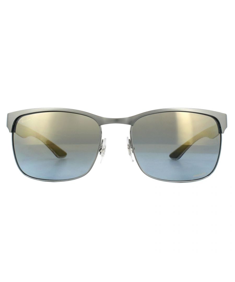 Ray-Ban Sunglasses RB8319CH 9075J0 Gunmetal Blue Gradient Mirror Polarized Chromance