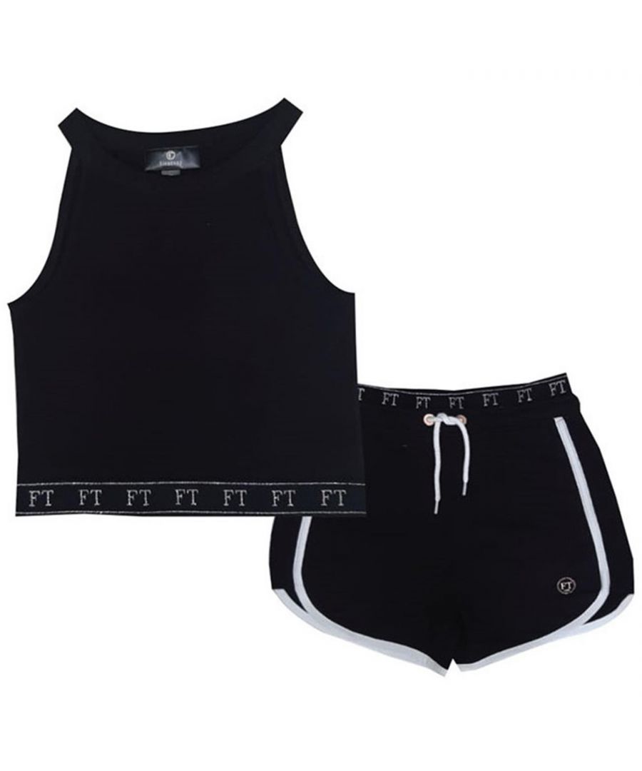 Firetrap Fleece Short Set - This fleeced short set from Firetrap will become a new favourite for dressed down days. Keeping your comfort levels up whilst still looking stylish, this trendy set styles a racerback vest top and matching shorts, decorated with solid colouring throughout and contrast trims. Both pieces are finished with Firetrap branding, sporting elasticated taping for an urban look. >