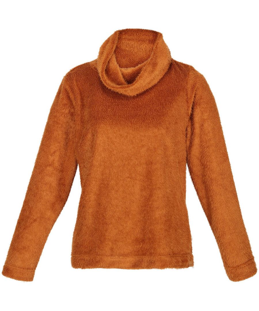 250gsm 100% polyester interest fleece with knit effect face. Cowl neck style.