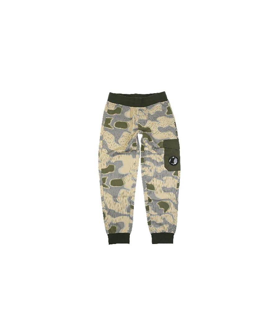 These C.P Company Joggers are crafted from cotton and consist of an elasticated drawstring waistband, front cargo pocket and goggle lens detail.
