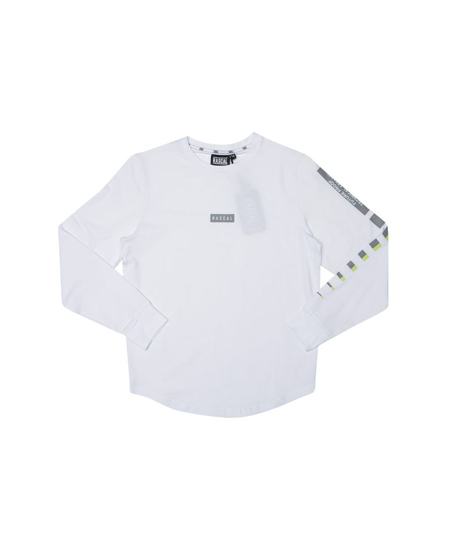 Image for Boy's Rascal Junior Pop Linea Long Sleeve T-Shirt in White