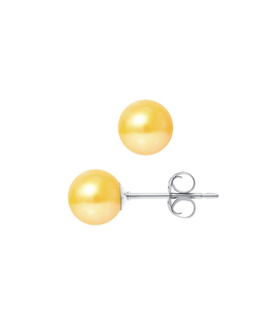 Image for Golden Imitation mother of pearl Pearls Earrings and Silver Mounting