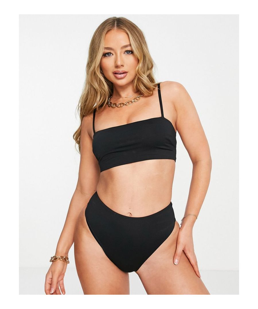 Bikini briefs multipack by ASOS DESIGN Just add water Pack of two pairs High rise Brazilian cut High-leg style Sold by Asos