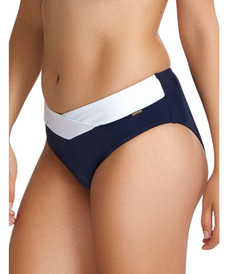 Panache Womens Catarina Bikini Briefs - Blue Polyamide - Size Small