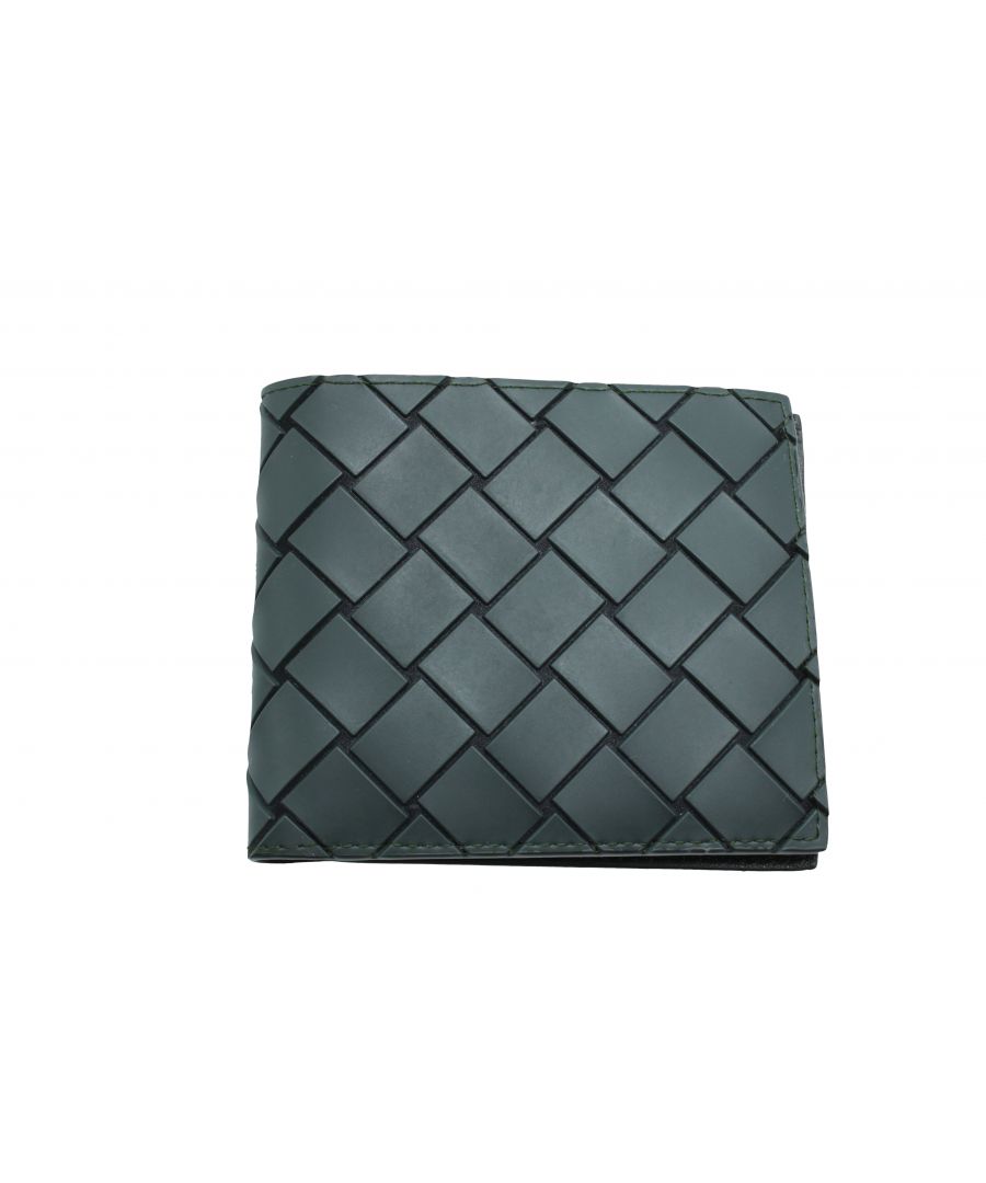 VINTAGE, RRP AS NEW\nBottega Veneta's intrecciato weave was originally conceived as a means to make leather pieces more resilient, this wallet applies the technique to rubber, so its even more robust. The leather interior is fitted with multiple slots for cards, bills and receipts.\n\nBottega Veneta Intrecciato Billfold Wallet in Grey Rubber\nCondition: Excellent, with dust bag\nSign of wear: No\nMaterial: Rubber/Leather\nSize: One Size\nWidth:   20 mm\nLength:   110 mm\nHeight:   95 mm\nSKU: 119889