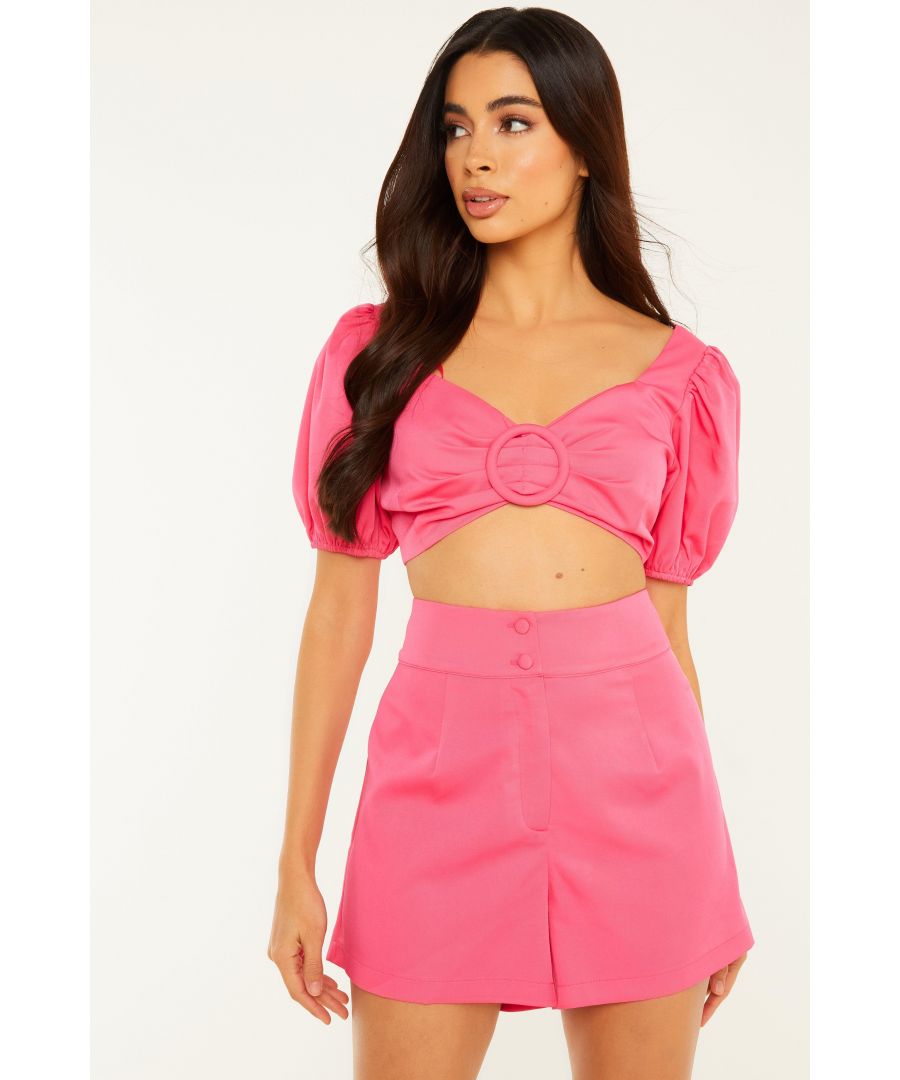 Image for Pink High Waist Shorts