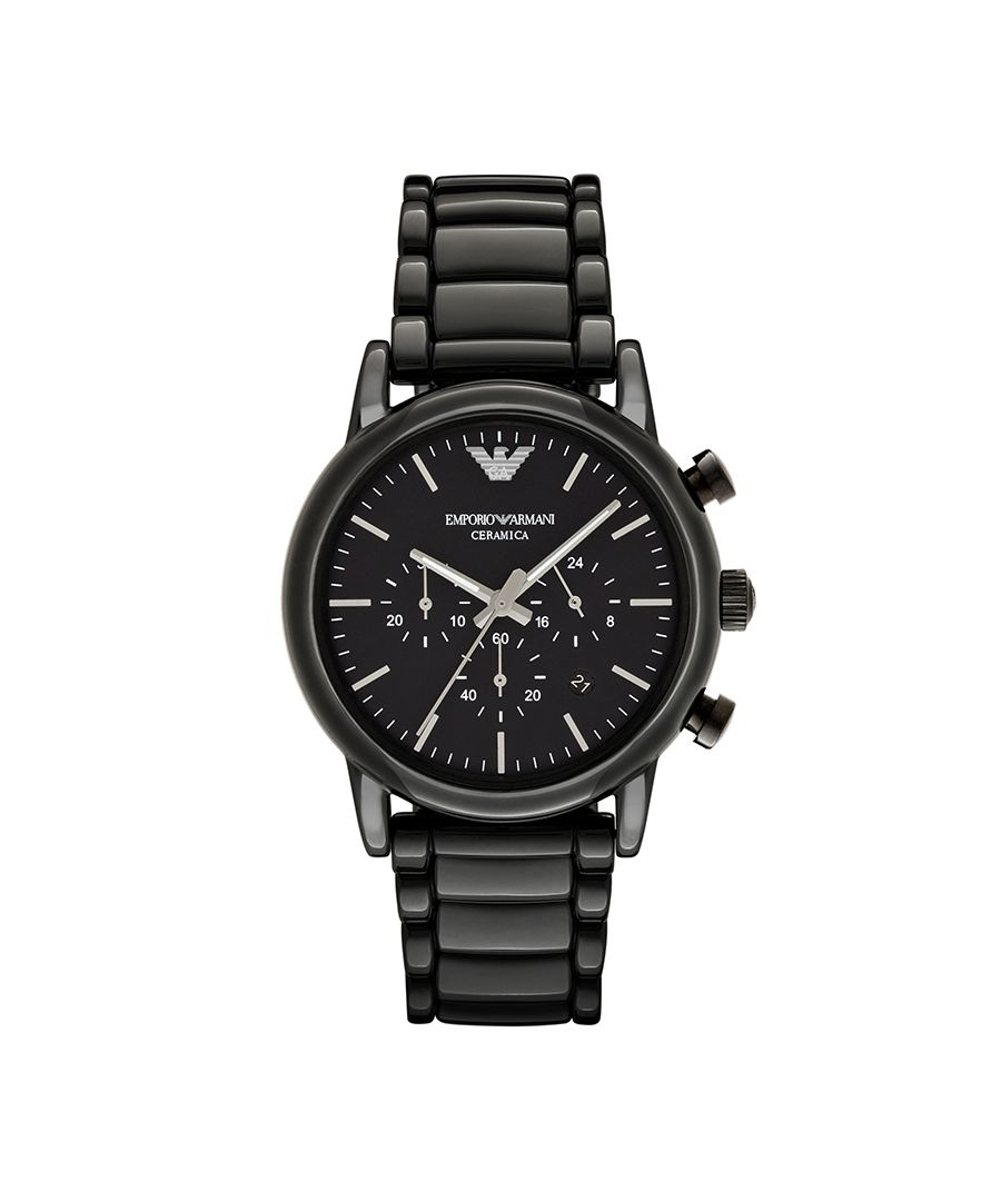 Buy your Emporio Armani AR1507 EAN 4053858676701 black men's chronograph watch from D2Time. We simply wont be beaten on price UK Cheapest. Contact Customer Services for quote.