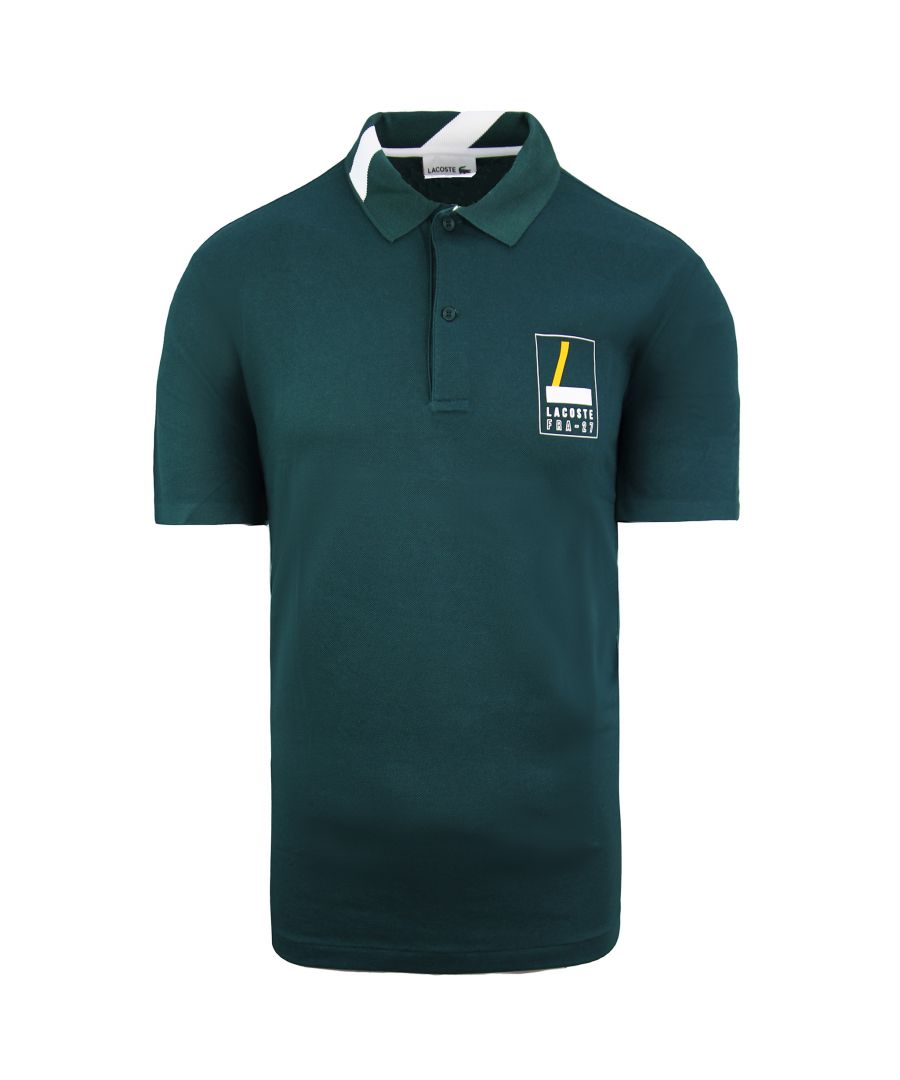 Lacoste Slim Fit Mens Green Polo Shirt Cotton - Size 2XL