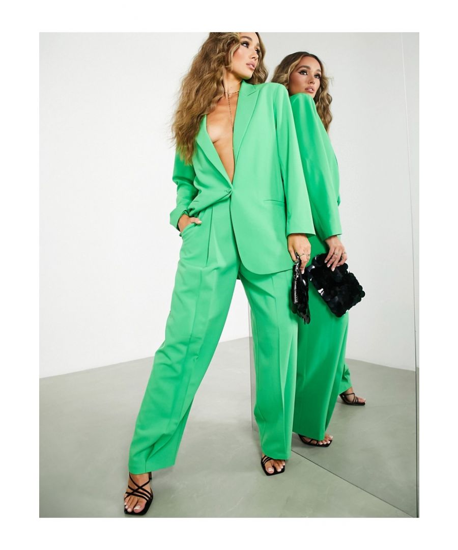 Trousers & Leggings by ASOS EDITION Treat your lower half Mid rise Dart pleats Concealed fly Side pockets Wide leg Regular fit Sold by Asos