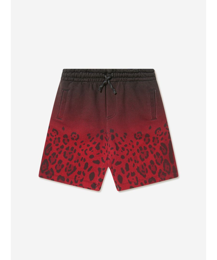 Dolce & Gabbana Kids Boys Cotton Leopard Bermuda Shorts - Multicolour - Size 6Y