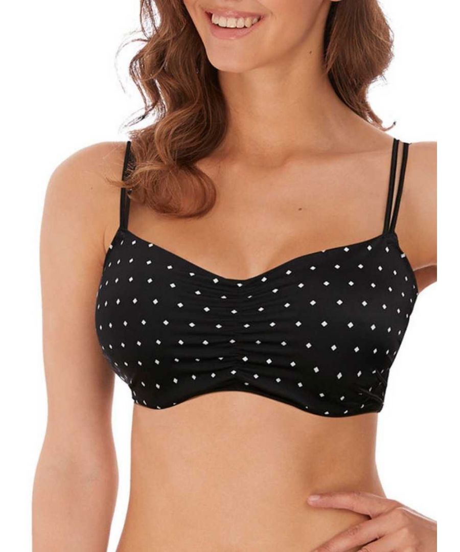 Freya Womens Jewel Cove Bralette Bikini Top - Black Nylon - Size 30F