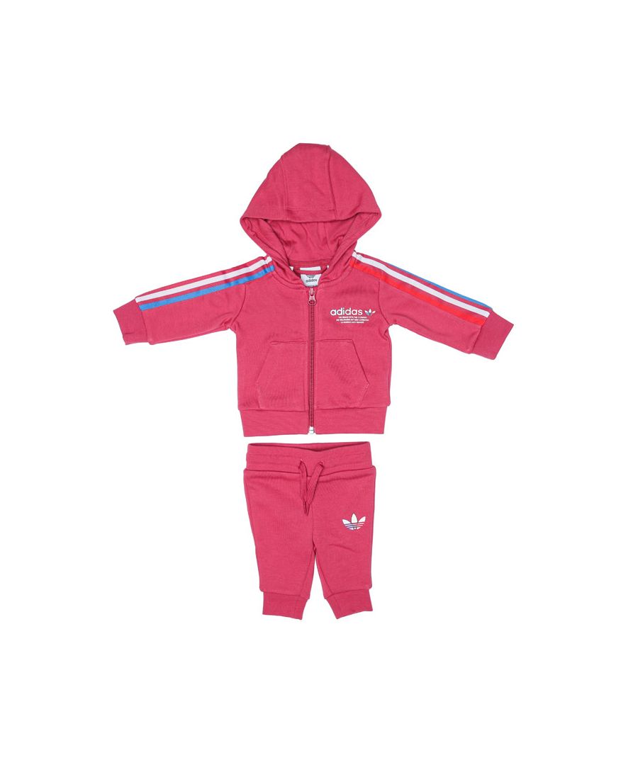 Image for Girl's adidas Originals Baby Adicolor Full-Zip Hoody Set in Pink