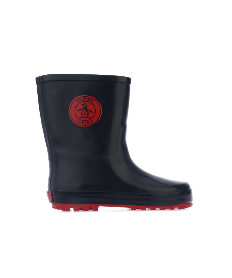 Children Boys Original Penguin Wharf Welly in navy.- Synthetic upper.- Pull on closure.- Waterproof. - Lightweight. - Water dispersing outsole. - Natural rubber.- 100% Rubber.- Ref: PEN4063R13
