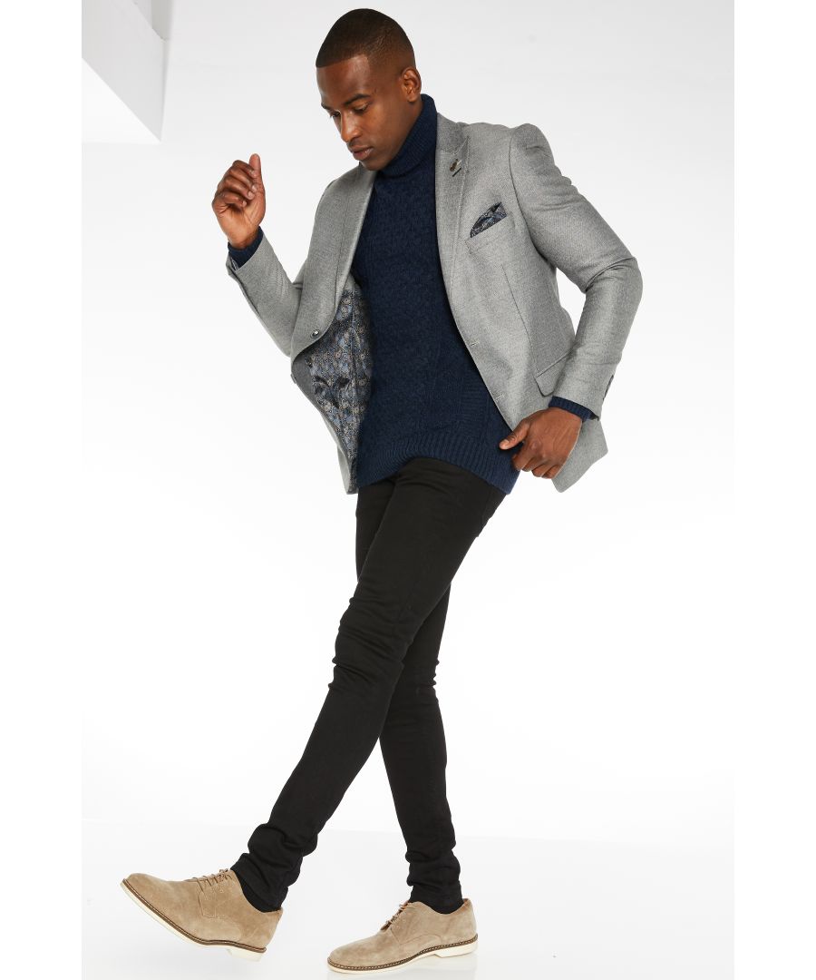 Image for Textured Blazer in Grey