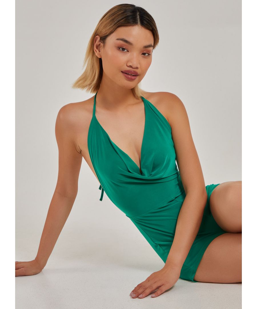 Get summer ready with this must-have playsuit. This wardrobe go-to is the staple fit' you need this summer. 95% Viscose, 5% ElastaneMade in UKWash With Similar ColoursDry FlatDo Not Dry CleanModel wearing size 6Model height: 5'9