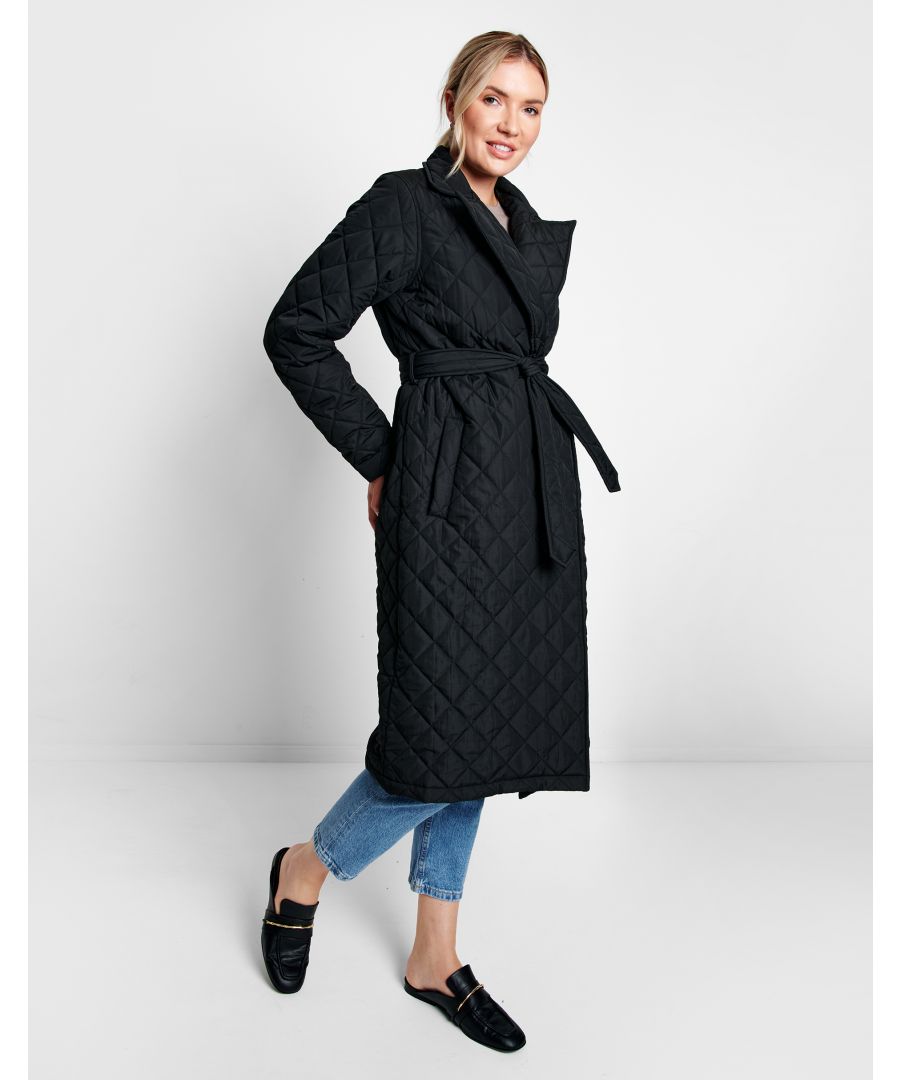 Image for 'Thea' Quilted Trench Coat