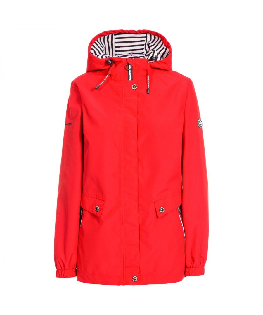 Image for Trespass Womens/Ladies Flourish Waterproof Jacket (Hibiscus Red)