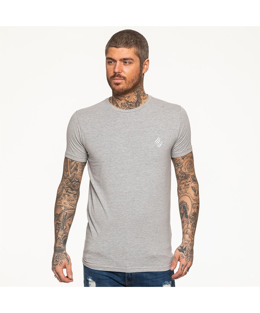 Enzo Men’s Grey Designer Athletic Muscle Slim Fit T-shirt, Extra Stretch Fabric Provides Comfort and Fits Perfectly on the Body, Enzo Embroidered Logo on The Front, Crew Neck and Short Sleeves, 95% Cotton, 5% Elastane, Machine Washable and is Ideal for Gym and Casual Wear.