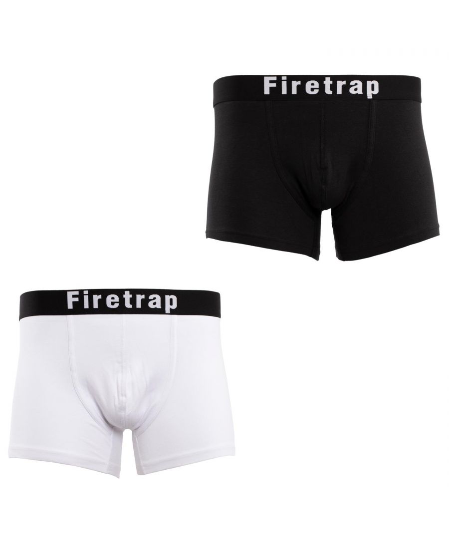 Image for Firetrap Mens 2 Pack Boxers Trunks Underwear Bottoms