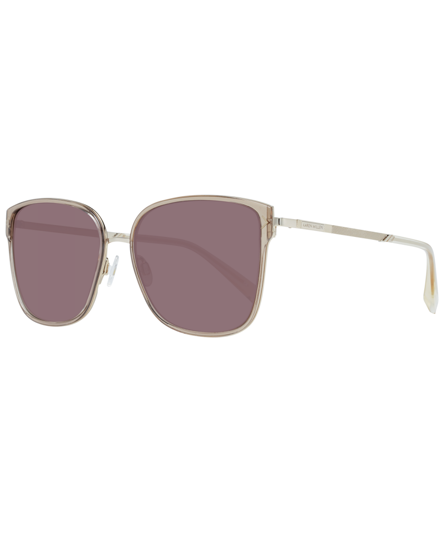 Karen Millen Womens Km5041 116 Gold Sunglasses - Brown Metal (Archived) - One Size