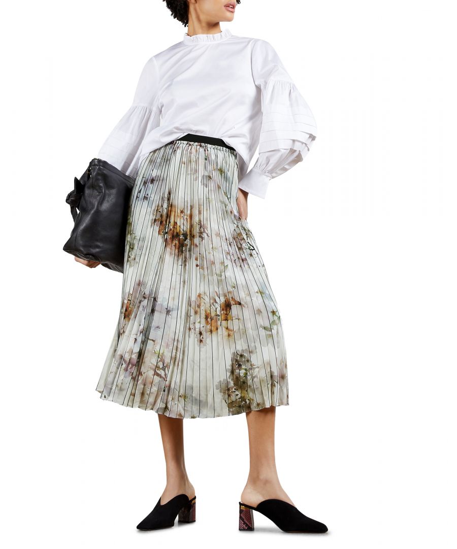 Vanilla Printed Pleated Skirt