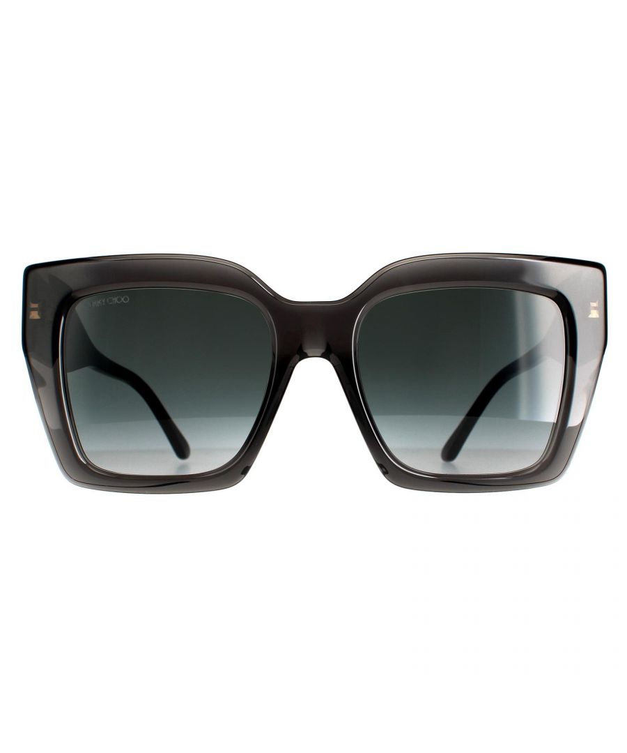 Jimmy Choo Square Womens Grey Dark Grey Gradient ELENI/G/S  Jimmy Choo are a square style crafted from lightweight acetate. Jimmy Choo's emblem is engraved into the temples for brand authenticity