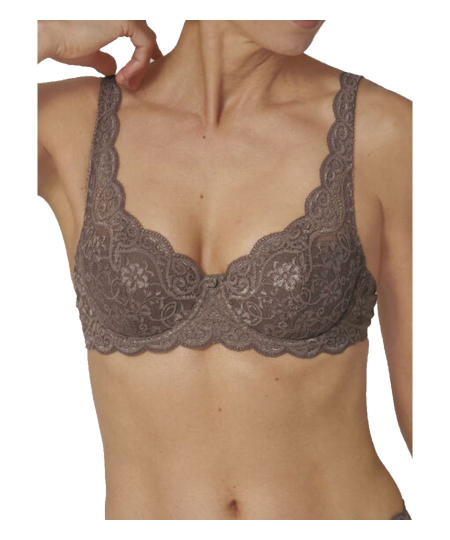 Triumph Womens Amourette 300 WHP Half Cup Padded Bra - Grey - Size 32E