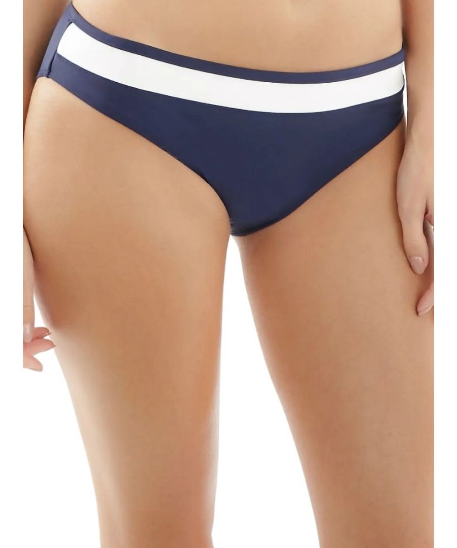 Panache Womens Anya Cruise Classic Bikini Brief - Blue Polyamide - Size 8 UK