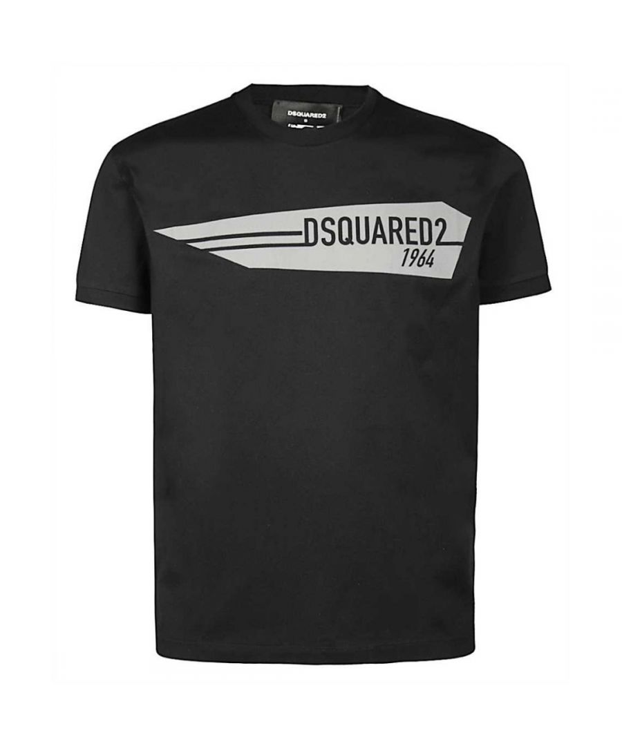 Dsquared2 Very Very Dan Fit Flag Logo Black T-Shirt