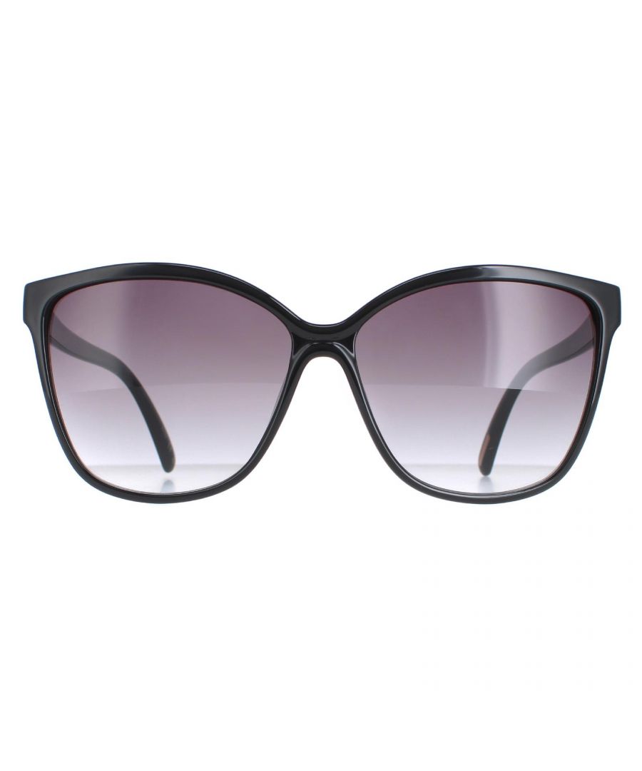 Ted Baker Sunglasses TB1400 Kiara 001 Black Grey Gradient are a perfect blend of style and function. These shades feature a modern square design made of high-quality acetate material. The iconic Ted Baker logo is prominently displayed on the temples, adding a touch of designer appeal to the glasses. These sunglasses are the perfect accessory for any outfit, whether you're dressing up for a special occasion or just running errands on a sunny day. With its combination of style, function and durability, the TB1400 is a must-have accessory for any fashionable and practical person.