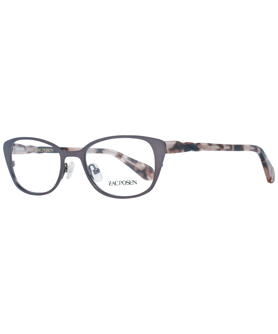 Zac Posen Optical Frame ZSEL GR 49 Selah\nExtras: Geen extra's\nFrame kleur: Grijs\nFrame materiaal: Metaal\nGlas kleur: Demo glazen\nGlas materiaal: Kunststof\nStijl: Rechthoekig\nGlas-Effect: Geen extra's\nbescherming: Geen\nGlas breedte: 49\nGlas hoogte: 33\nWeb breedte: 18\nTempel Lengte: 137\nVeer Scharnier: Ja\nLeveringsomvang: Zakje met merk\nFrame Stijl: Full-Rim