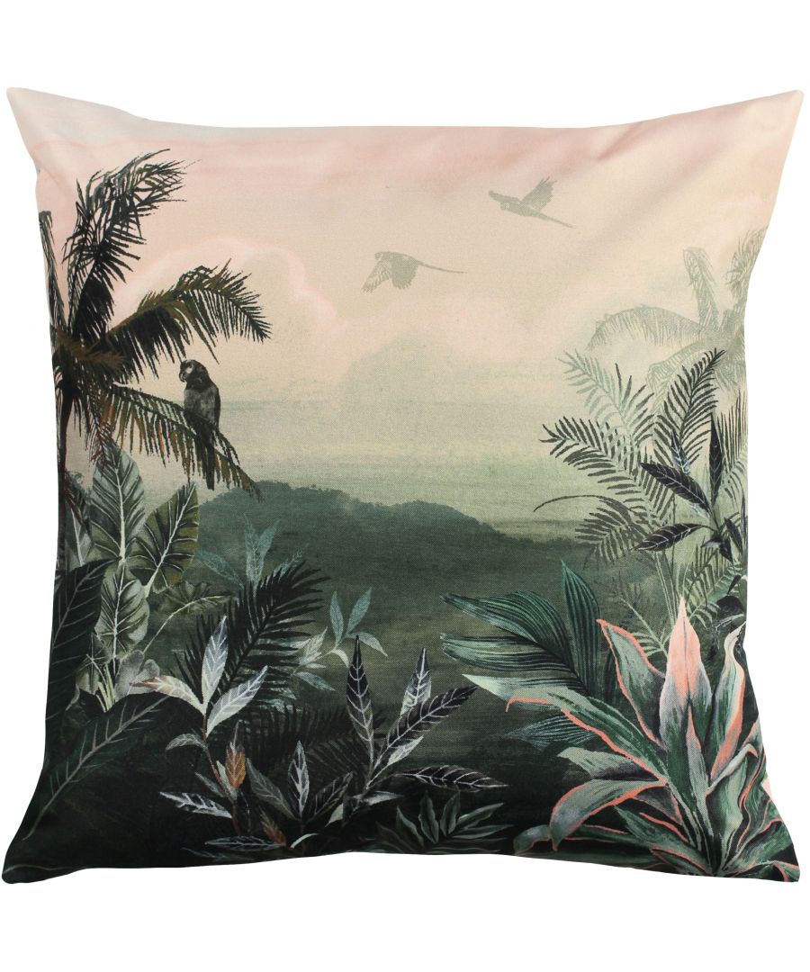 Add some of the jungle to your outdoor space with this colourful, reversible outdoor cushion. This dramatic design will be sure to make a statement in any contemporary garden.