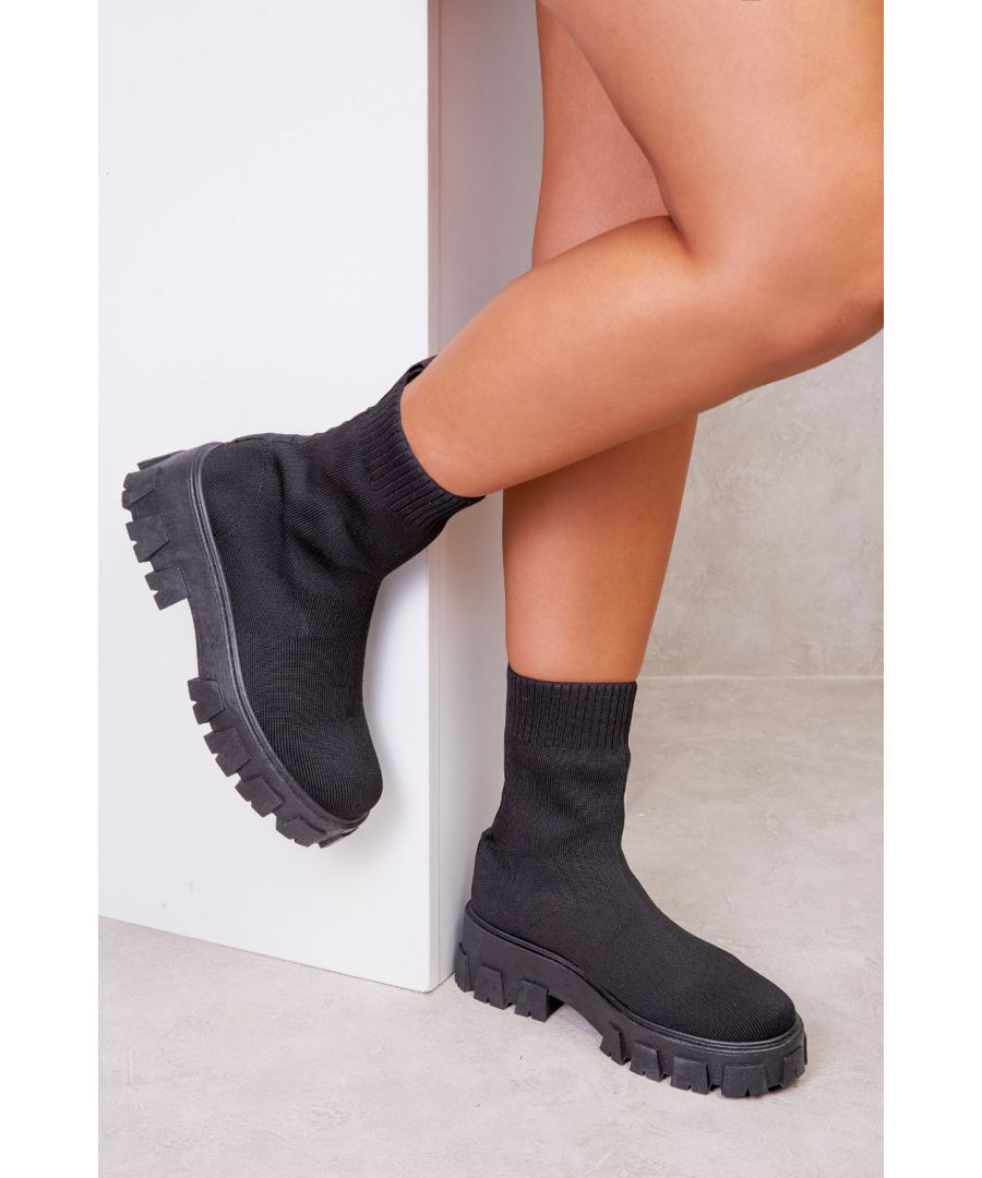 A beautiful boot with a gorgeous, knitted sock that reaches just beyond the ankle! The Chelsea features a chunky rubber sole, making them extremely comfortable to wear. So soft and comfortable with the perfect height for everyday wear.\nThese boots are the perfect antidote to winter’s chill!
