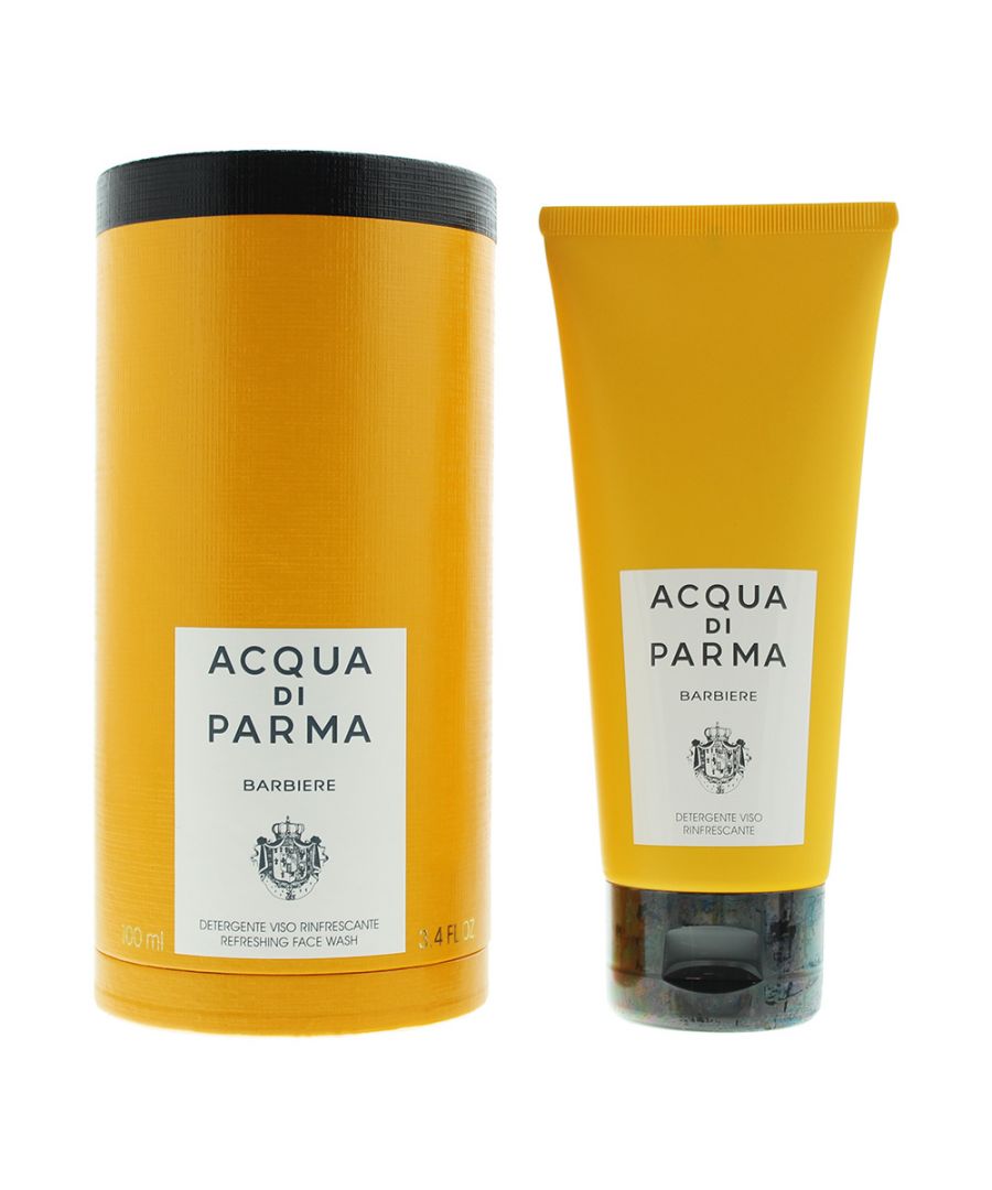 The Acqua Di Parma Barbiere Face Wash is a daily face use cleaner that removes impurities and excess oil, whilst also protecting the skin's natural hydration levels. The cleanser reacts with water to create a soft foam, which helps to tighten pores, smooth skin texture and leave skin feeling fresh, soft and supple.