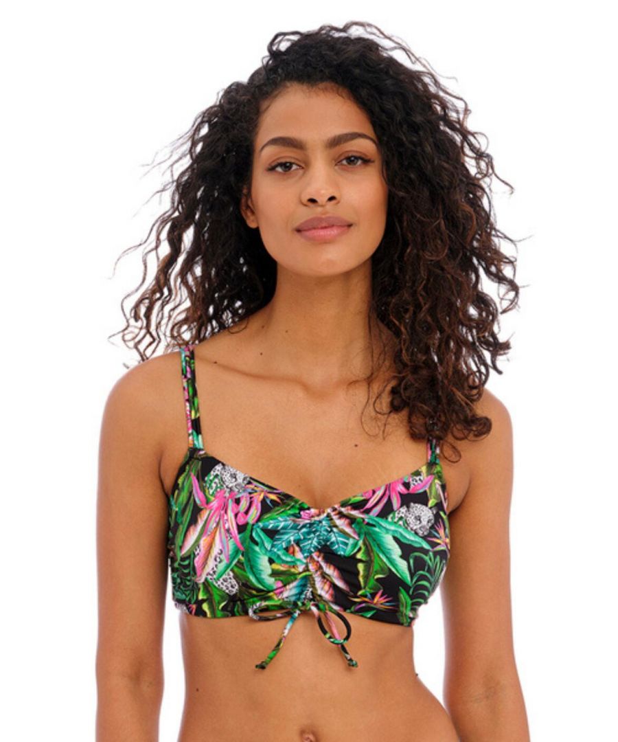 Freya Womens 203114 Cala Selva Underwired Bralette Bikini Top - Multicolour Elastane - Size 34DD