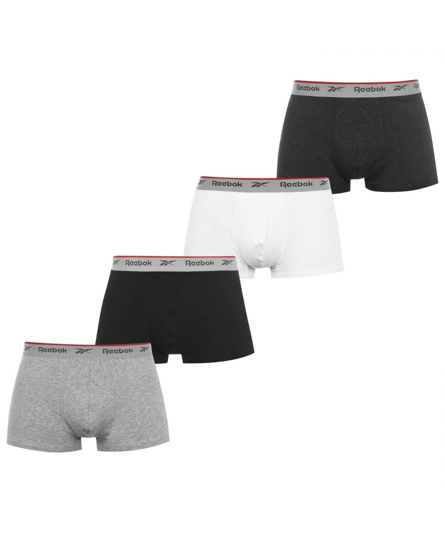 Image for Reebok Mens 4 Pack Trunks Boxers Underwear