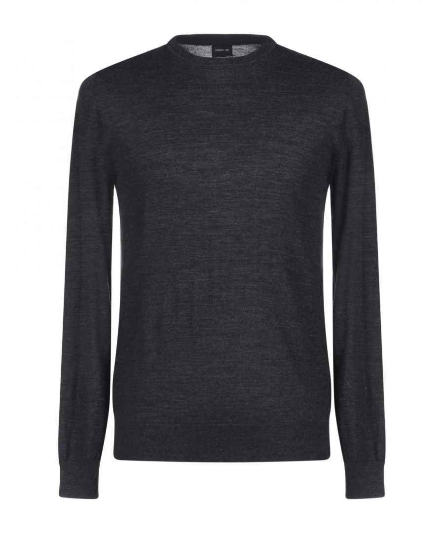 boiled wool, lightweight jumper, solid colour, round collar, long sleeves, no pockets, no appliqués
