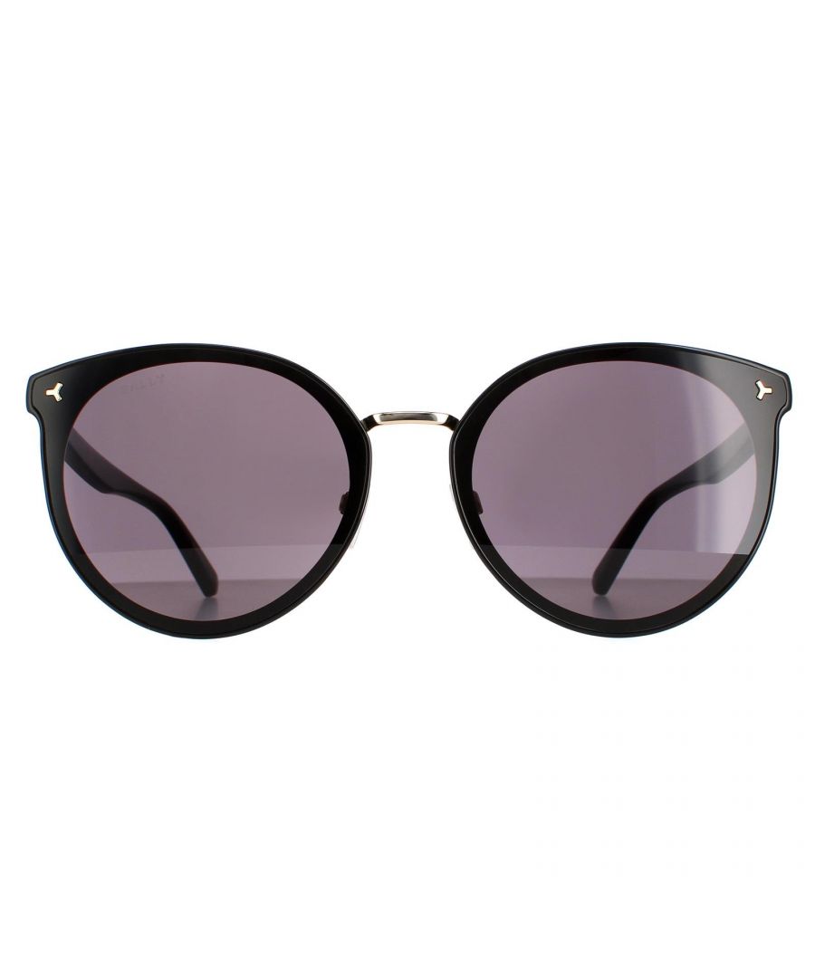 Bally Cat Eye Womens Black Blue  BY0043-K  BY0043-K are a sleek round style crafted from lightweight acetate . Adjustable nose pads ensure a personalised fit. Bally's logo embellishes the slender temples for brand recognition.
