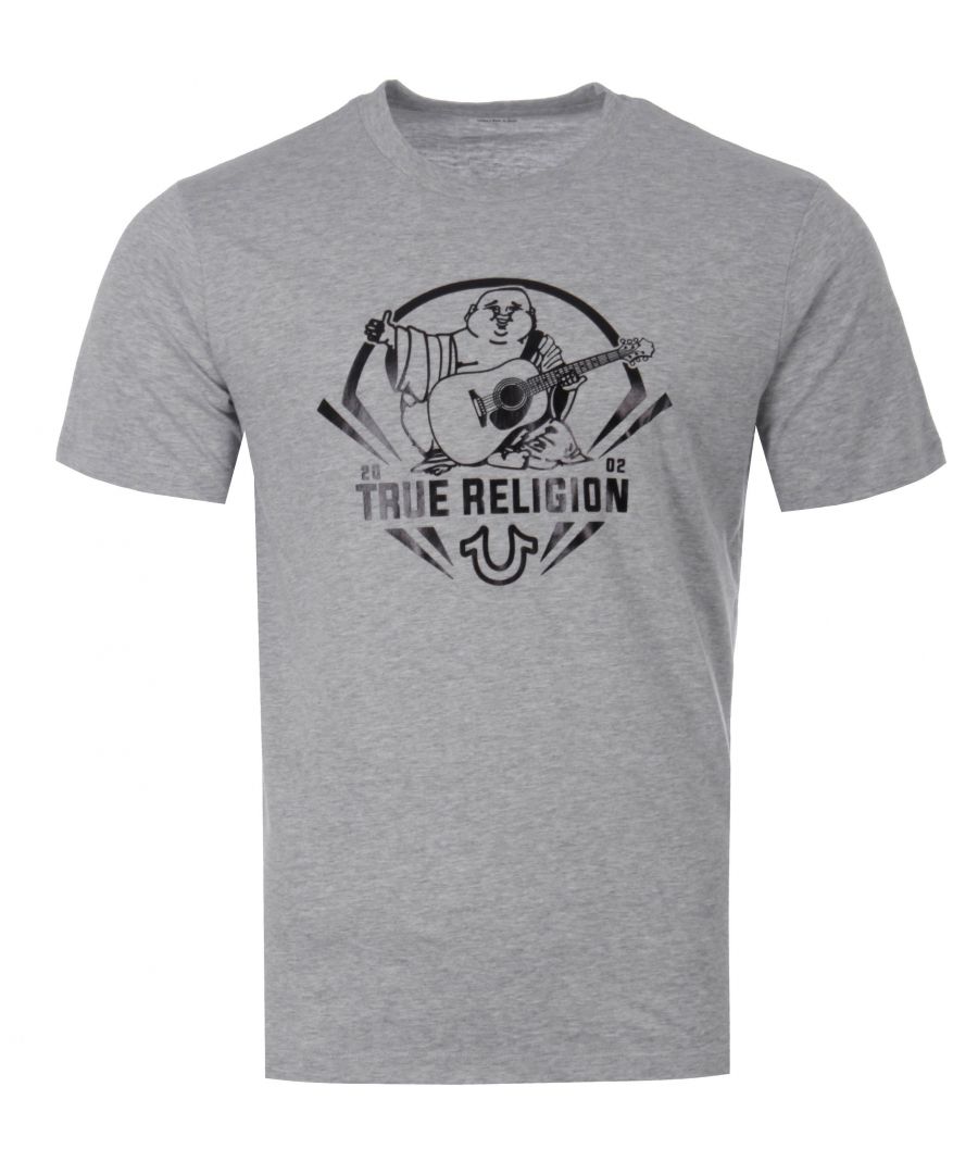 Image for True Religion Buddha Foil Logo T-Shirt - Heather Grey