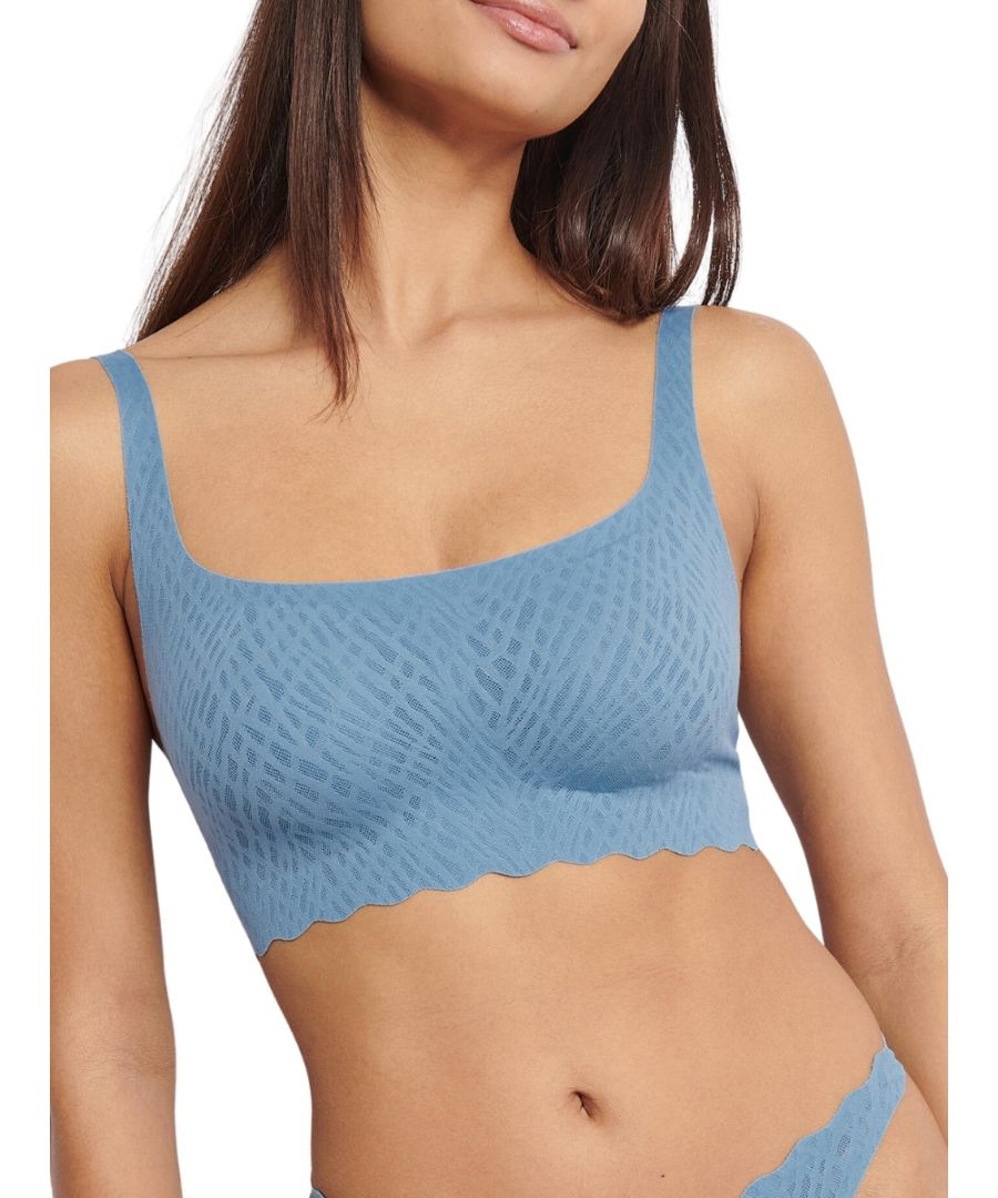 Sloggi Womens ZERO Feel Bliss Top - Blue Polyamide - Size Large