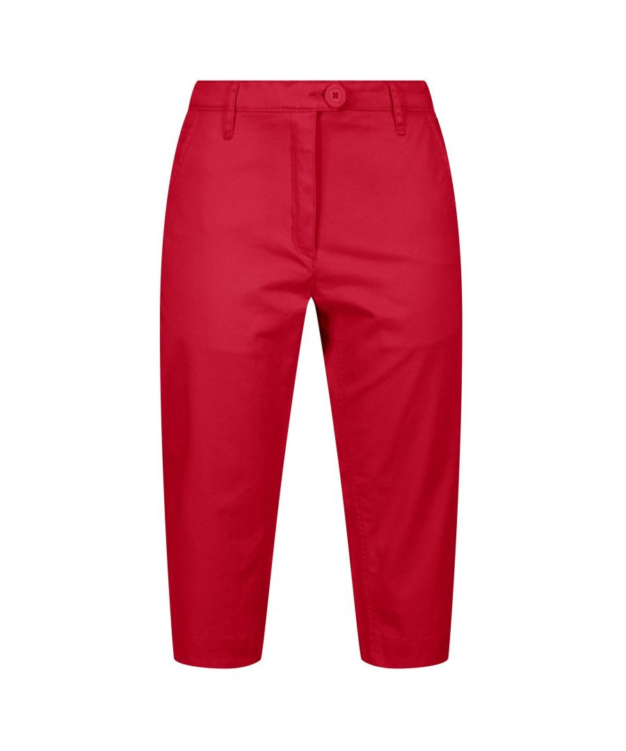 Image for Regatta Womens/Ladies Maleena II Casual Capri Trousers (True Red)