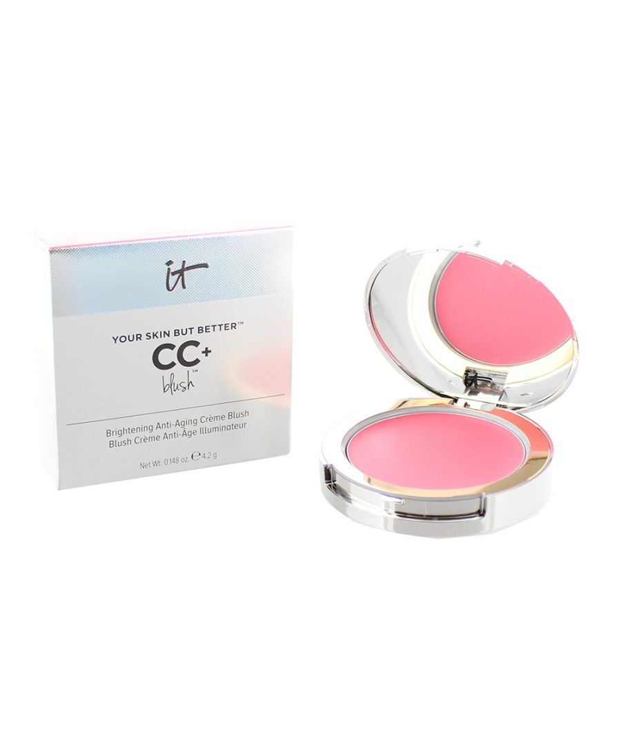 It Cosmetics CC + Blush Your Skin But Better Je Ne Sais Quoi Cream helps reduce the appearance of imperfections as it is made with blurring pigments. It applies on smoothly and is both blendable and buildable. An easy on the go blush as it comes in a handy mirrored compact