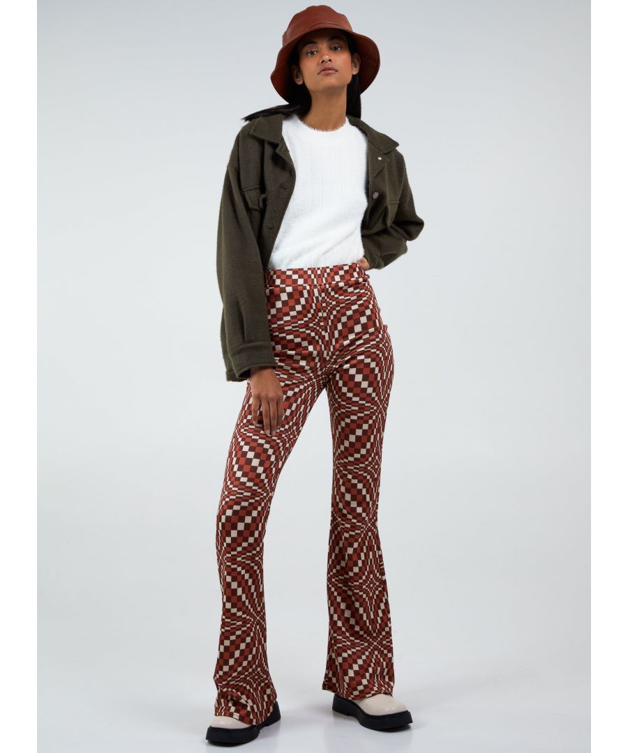 These trousers are truly a retro lovers treasure. Best to grab yours before their gone! Composition: 95% Polyester, 5% Elastane Wash With Similar Colours Dry Flat Iron On Reverse