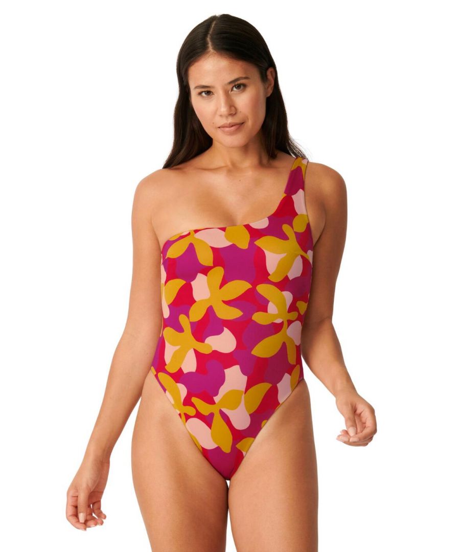 Sloggi Womens 10211258 Shore Flower Horn Swimsuit - Multicolour Elastane - Size 10 UK