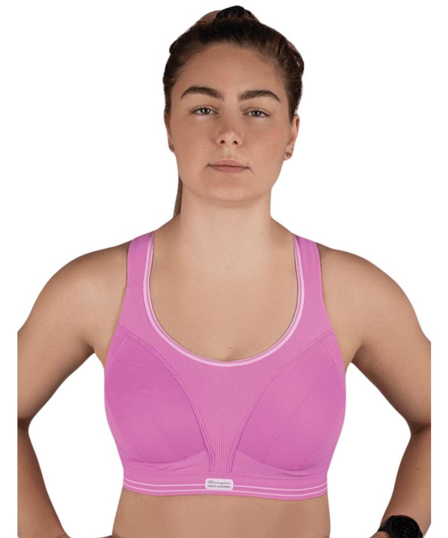 Shock Absorber Womens U10046 Ulimate Run Sports Bra - Pink Elastane - Size 34D