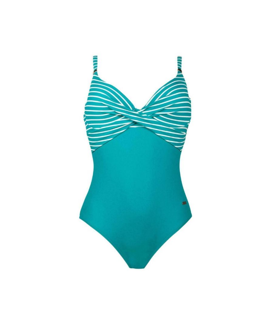 Naturana Womens Multiway Padded Swimsuit Ocean Green - Blue Polyamide - Size 42E