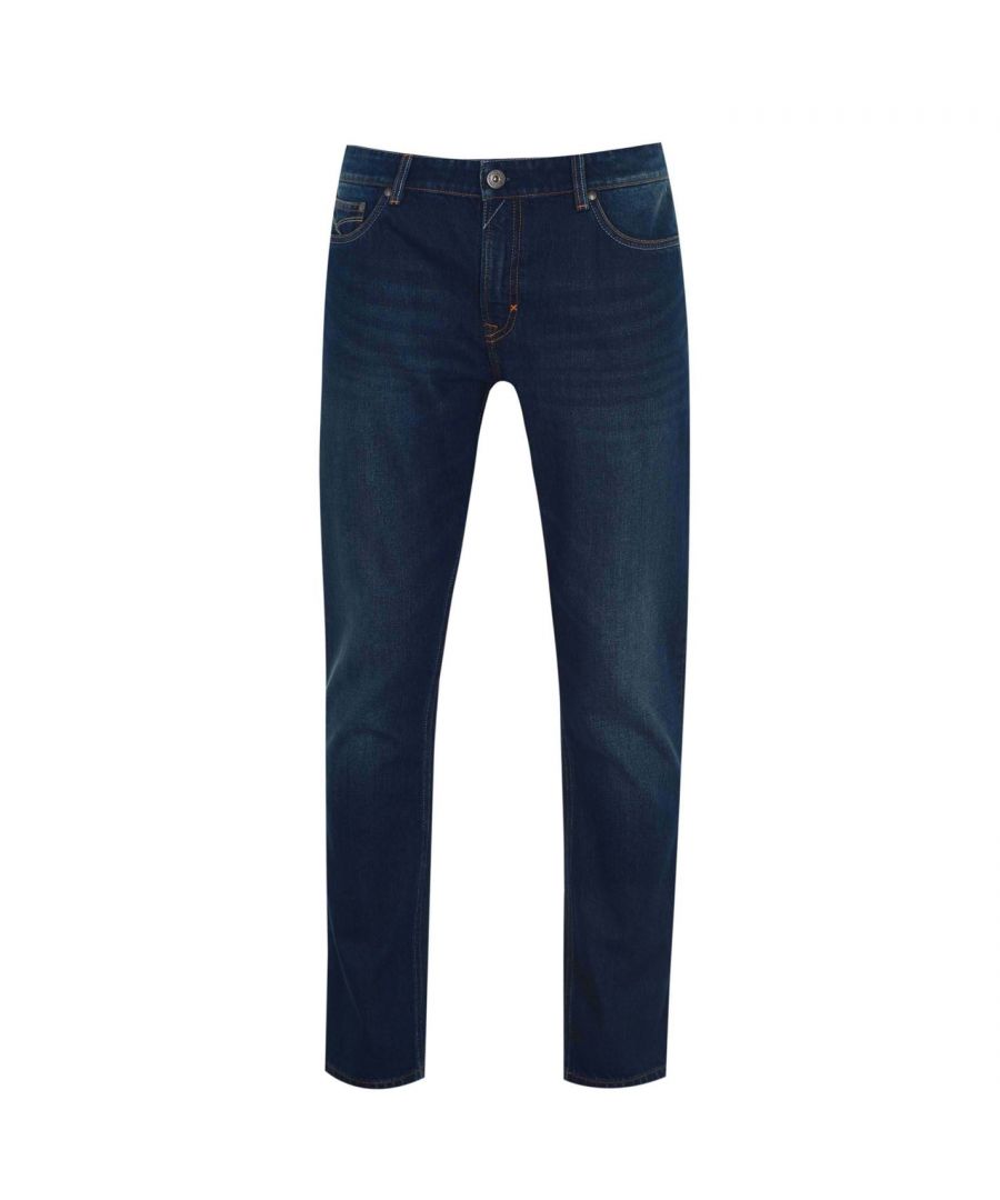 Firetrap Rom Mens Jeans Look stylish in great comfort in these Firetrap Rom Jeans with its dark denim construction they will go well with any outfit. These jeans benefit from a button fly fastening for a more secure fit. > Men's jeans > Straight Fit > Five pockets > Button fastening > Zip fly > Stitched detail > Slightly distressed look > Firetrap branding > Machine washable > 100% cotton > Keep away from fire