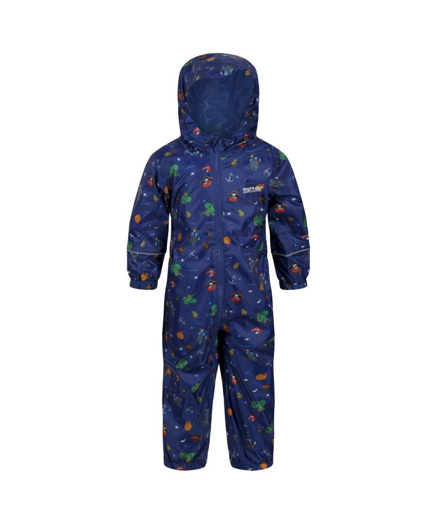 Image for Regatta Childrens/Kids Pobble Pirate Puddle Suit (New Royal)