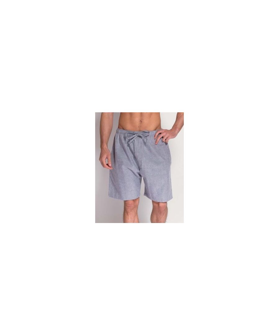 Ease into downtime. These sleep shorts are made from brushed cotton which is woven to our high spec, the fibres brushed repeatedly for luxurious softness. Offered in a timelessly stylish design, they have an elastic and self-fabric tie waist, two inset side pockets and two rear patch pockets for keeping your personal items close to hand. They also feature a closed fly. Available in sizes S - XXL.  Machine washable to 30 degrees.  100% cotton.