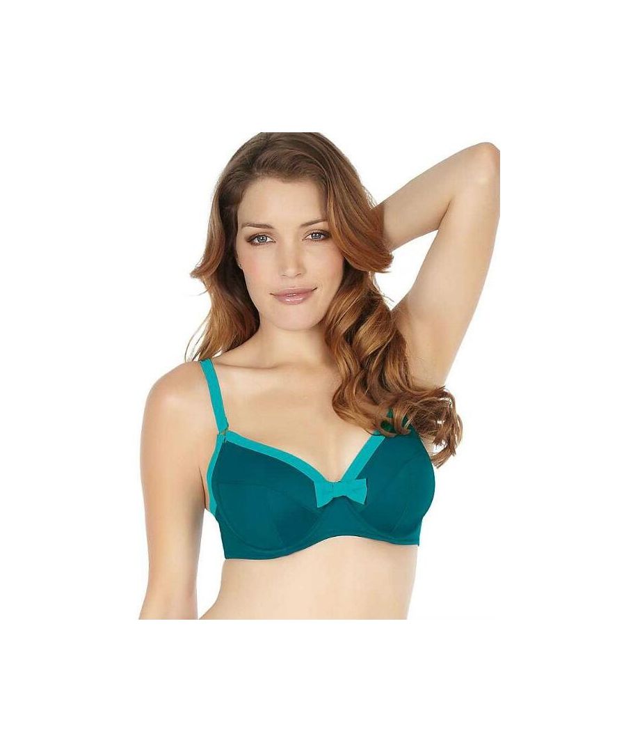 Panache Womens Isobel Balcony Bikini Top - Green - Size 30DD